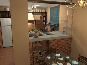 Перегородка в маленькой кухне