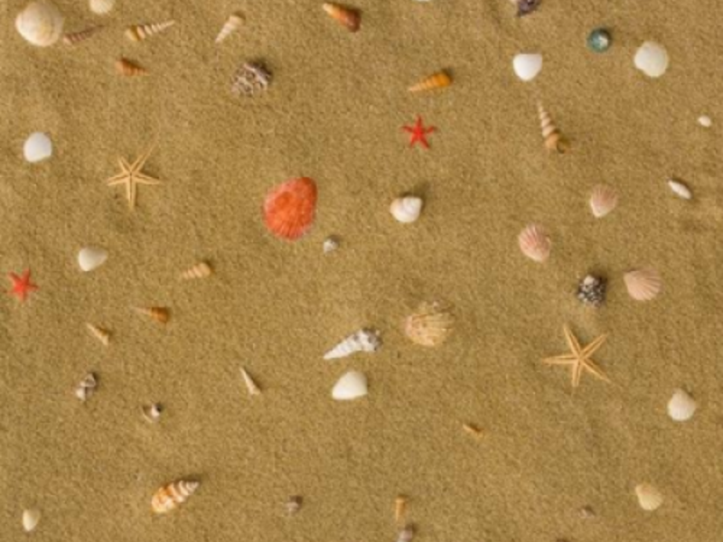 Полы из пробки с имитацией морского песка