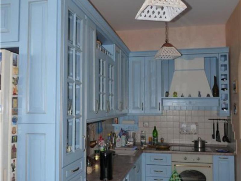 Голубой цвет для кухни прованс