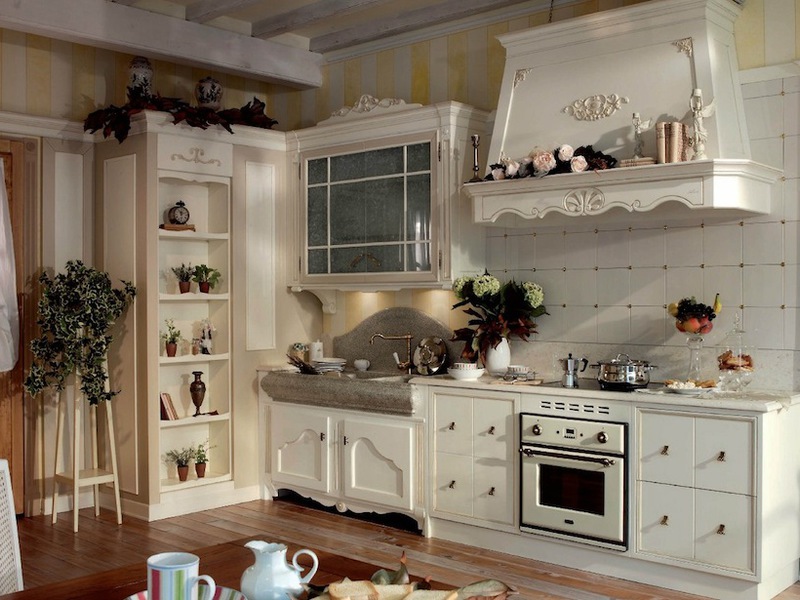Белая мебель на кухне